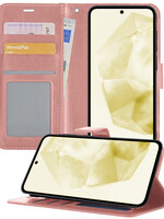 LUQ LUQ Samsung Galaxy A35 Hoesje Bookcase - Rose Goud