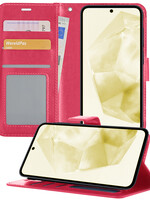 LUQ LUQ Samsung Galaxy A35 Hoesje Bookcase - Donkerroze