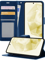 LUQ LUQ Samsung Galaxy A35 Hoesje Bookcase - Donkerblauw