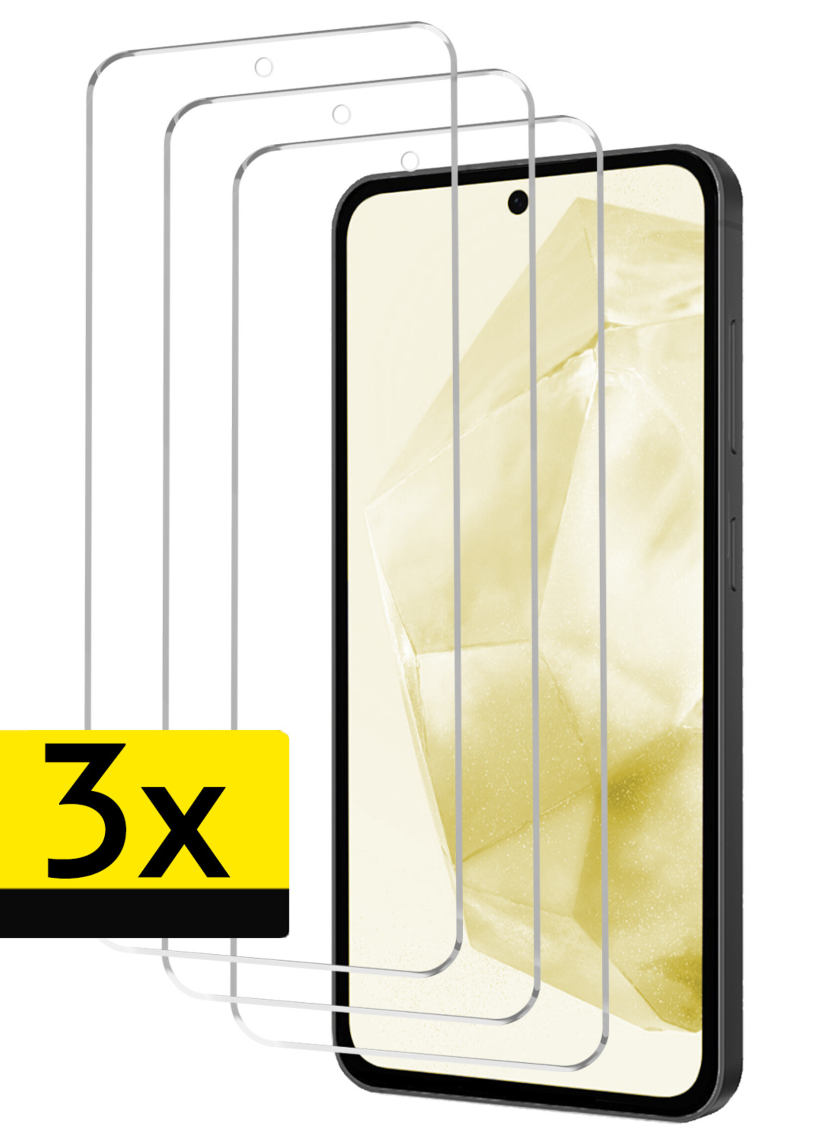 LUQ Screenprotector Geschikt voor Samsung A35 Screenprotector Beschermglas Gehard Glas - Screenprotector Geschikt voor Samsung Galaxy A35 5G Screenprotector Glas - 3 Stuks