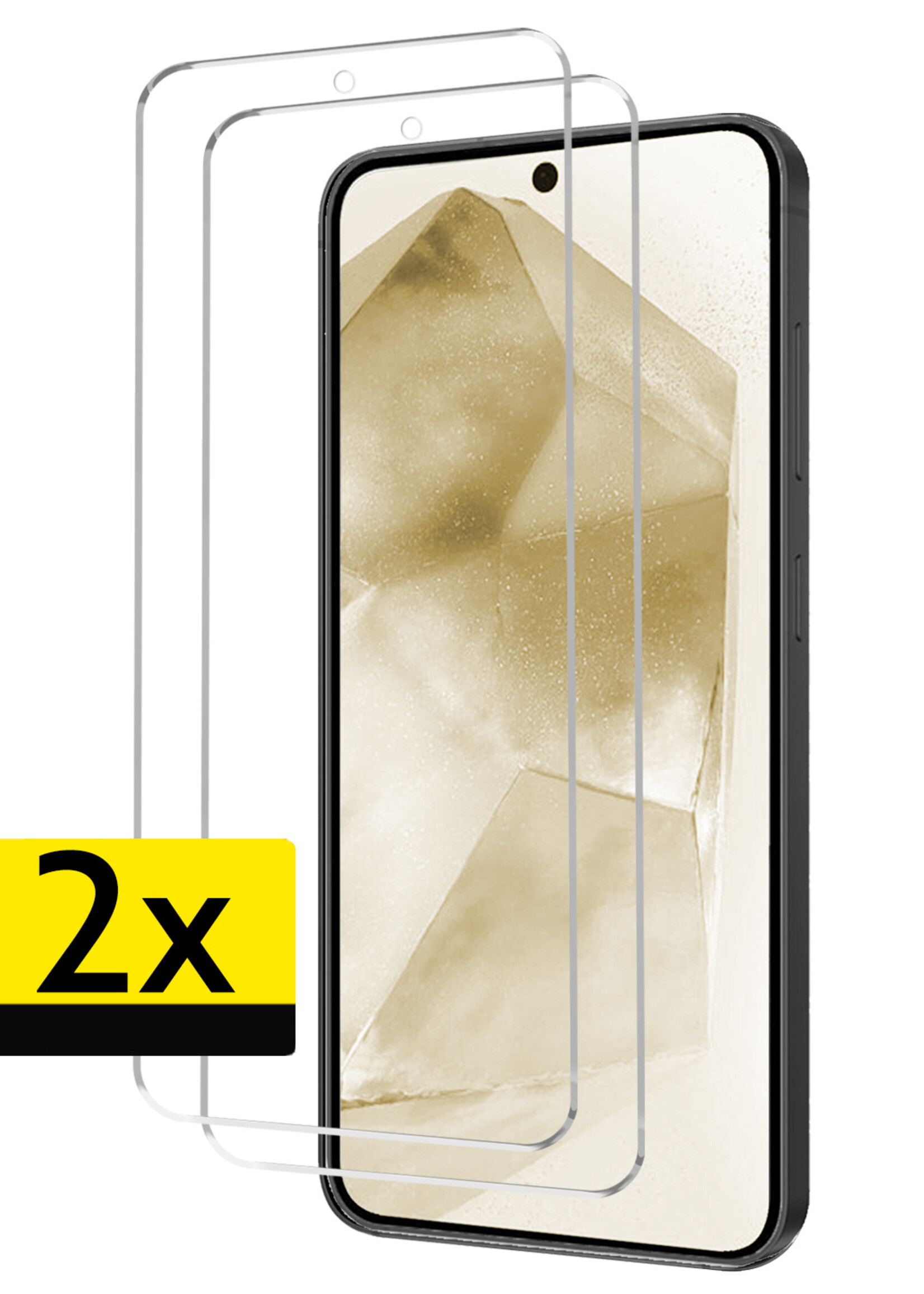 LUQ Screenprotector Geschikt voor Samsung A55 Screenprotector Beschermglas Gehard Glas - Screenprotector Geschikt voor Samsung Galaxy A55 Screenprotector Glas - 2 Stuks