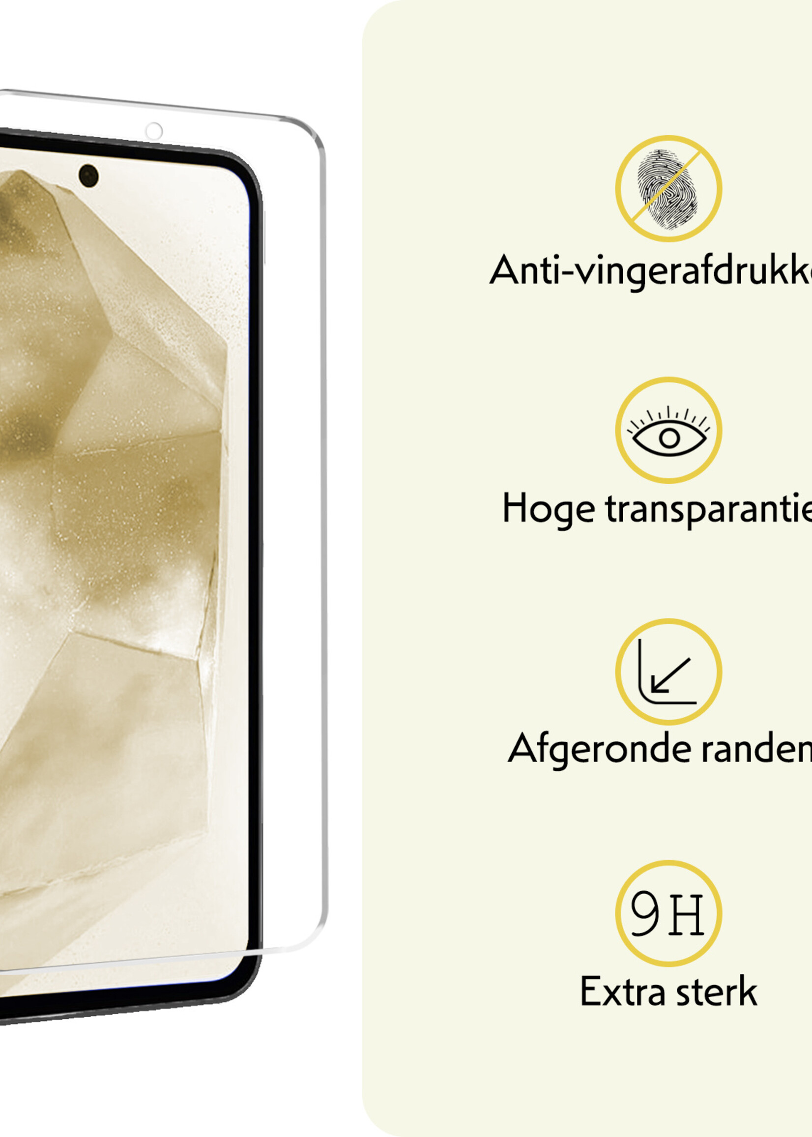 LUQ Screenprotector Geschikt voor Samsung A55 Screenprotector Beschermglas Gehard Glas - Screenprotector Geschikt voor Samsung Galaxy A55 Screenprotector Glas - 3 Stuks