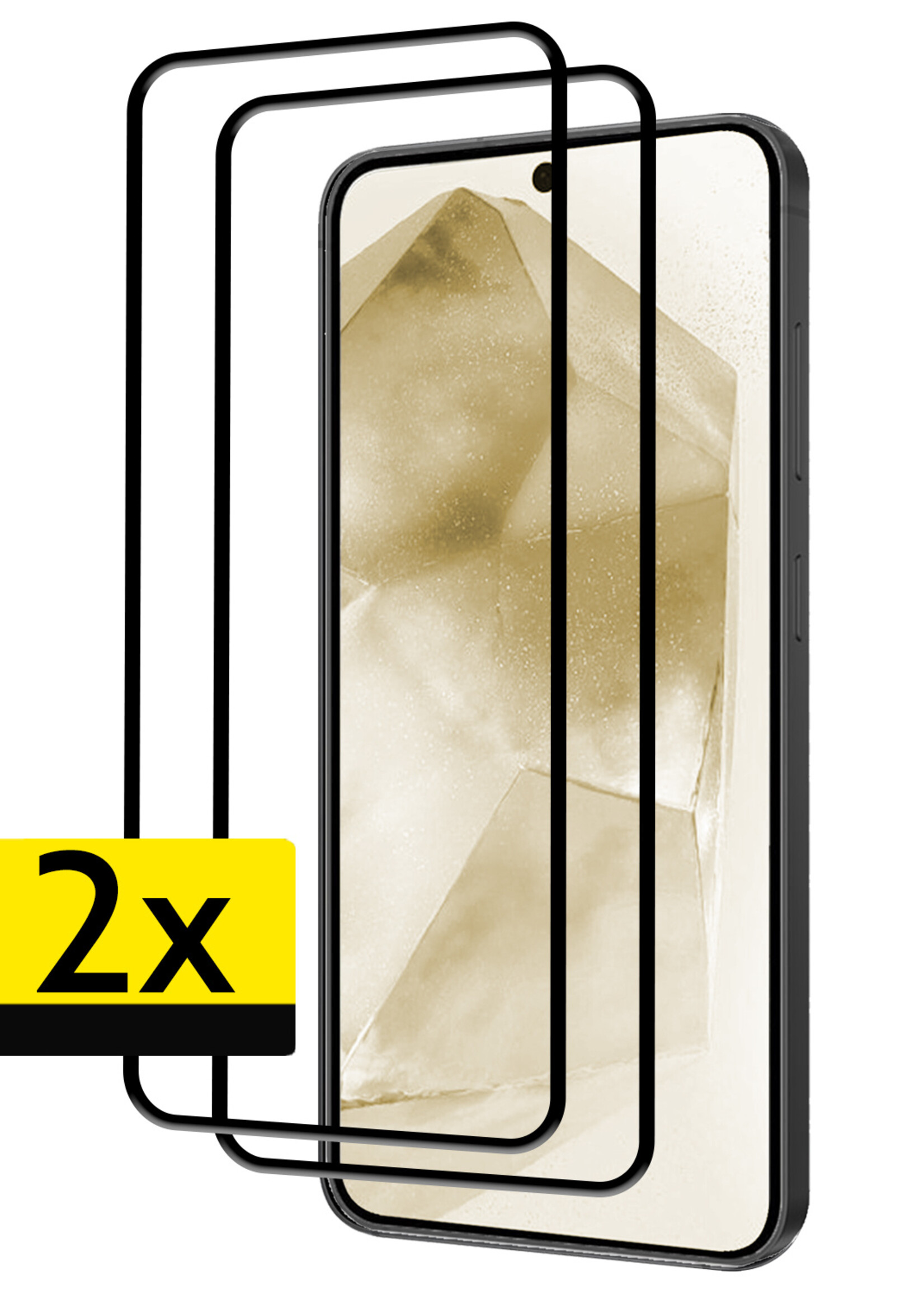 LUQ Screenprotector Geschikt voor Samsung A55 Screenprotector Glas Full Cover - Screenprotector Geschikt voor Samsung Galaxy A55 Screenprotector Full Cover - 2 Stuks