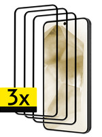LUQ LUQ Samsung Galaxy A55 Screenprotector Glas Full Cover 2D - 3 PACK