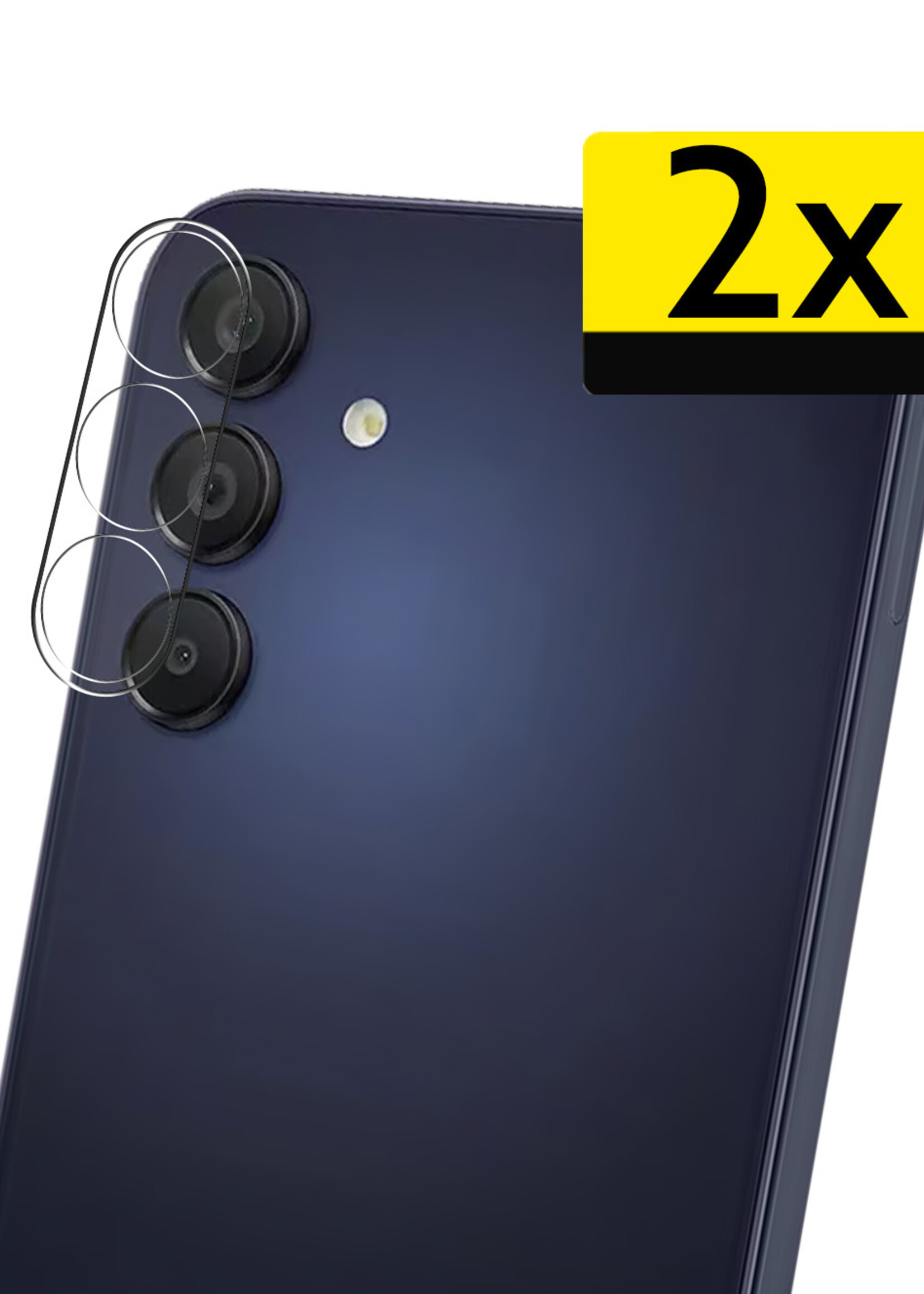 LUQ Screenprotector Geschikt voor Samsung A35 Camera Screenprotector Tempered Glass - Screenprotector Geschikt voor Samsung Galaxy A35 5G Screenprotector Camera Screenprotector - 2 Stuks