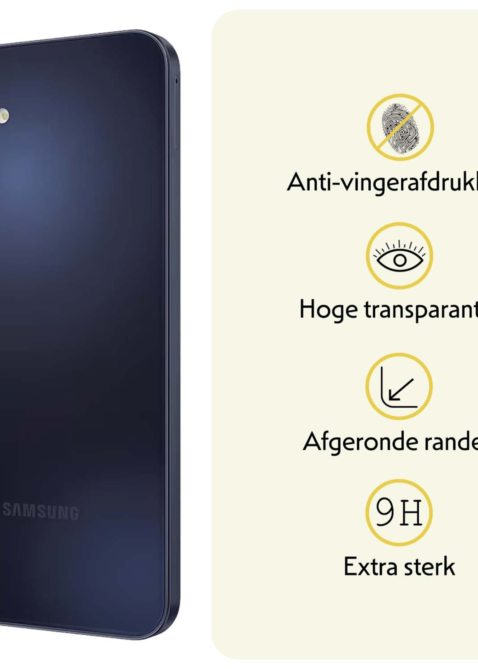 LUQ Screenprotector Geschikt voor Samsung A35 Camera Screenprotector Tempered Glass - Screenprotector Geschikt voor Samsung Galaxy A35 5G Screenprotector Camera Screenprotector - 2 Stuks