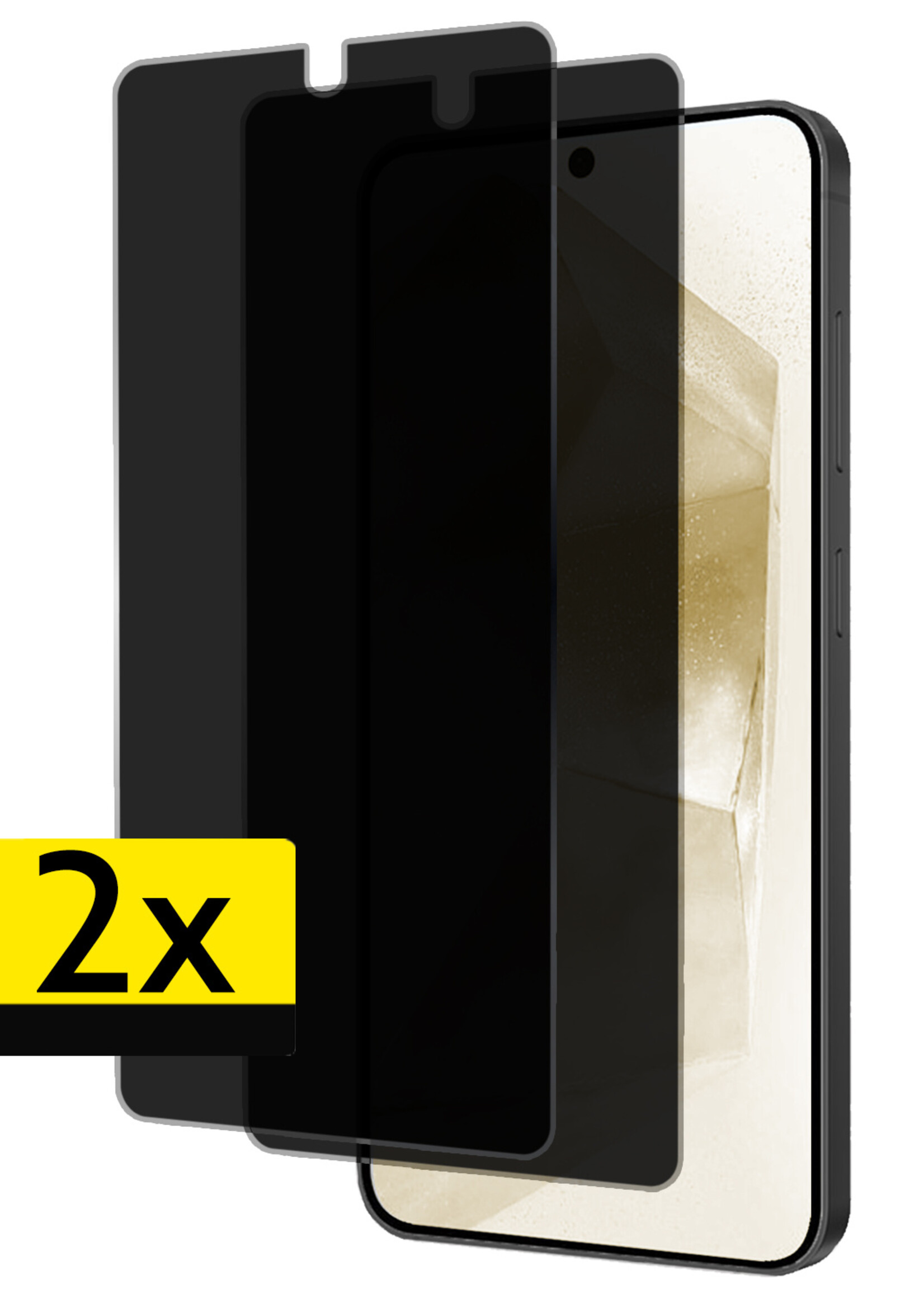 LUQ Screenprotector Geschikt voor Samsung A55 Privacy Screenprotector Bescherm Glas - Privacy Screenprotector Geschikt voor Samsung Galaxy A55 Screenprotector Glas - 2 Stuks