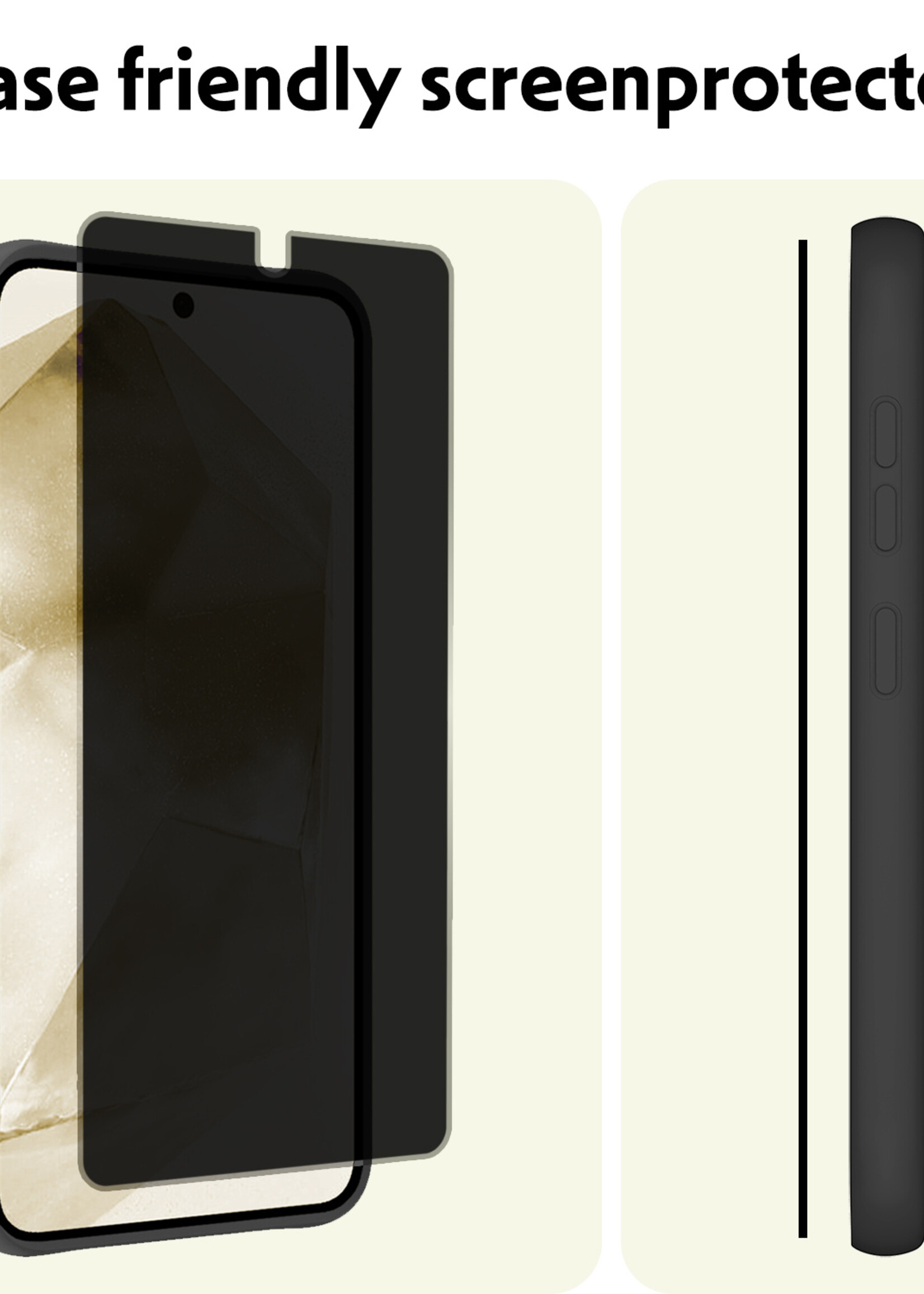 LUQ Screenprotector Geschikt voor Samsung A55 Privacy Screenprotector Bescherm Glas - Privacy Screenprotector Geschikt voor Samsung Galaxy A55 Screenprotector Glas - 2 Stuks