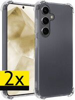 LUQ LUQ Samsung Galaxy A55 Hoesje Shockproof - Transparant - 2 PACK