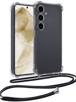LUQ LUQ Samsung Galaxy A55 Hoesje Transparant Shockproof Met Zwart Koord