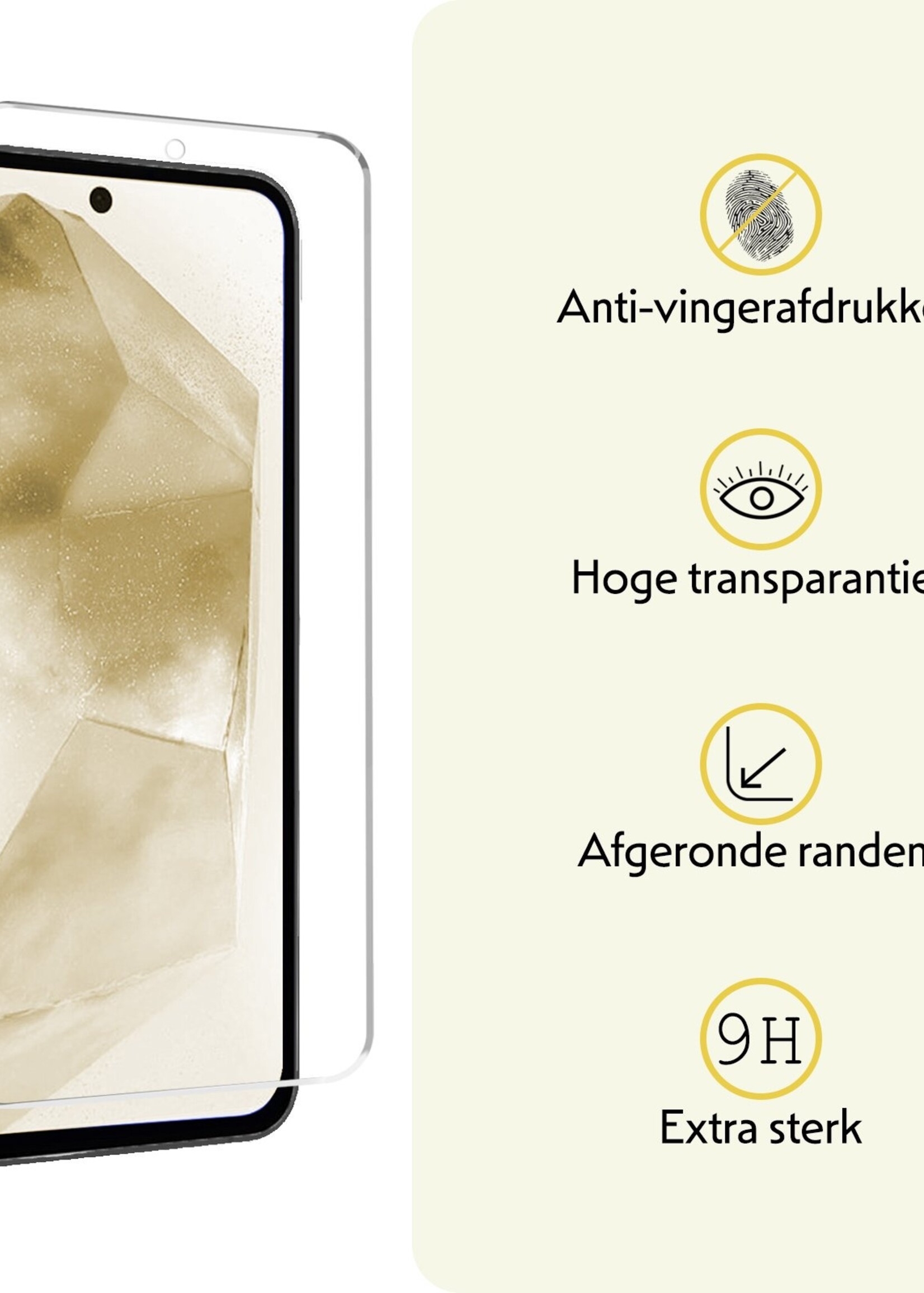 LUQ Hoesje Geschikt voor Samsung A55 Hoesje Siliconen Case Met 2x Screenprotector - Hoes Geschikt voor Samsung Galaxy A55 Hoes Siliconen - Donkerblauw