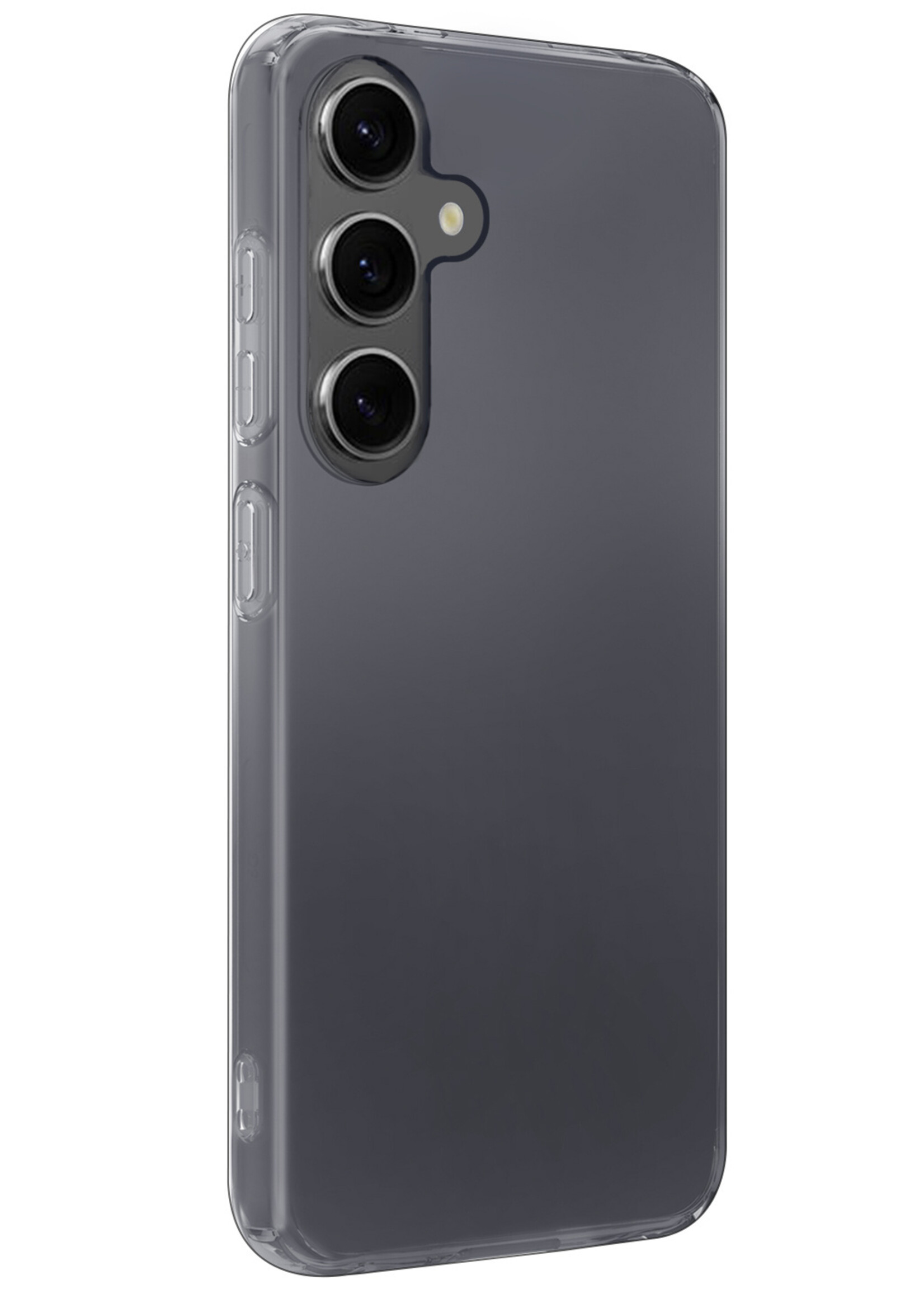 LUQ Hoesje Geschikt voor Samsung A55 Hoesje Siliconen Case Met 2x Screenprotector - Hoes Geschikt voor Samsung Galaxy A55 Hoes Siliconen - Transparant