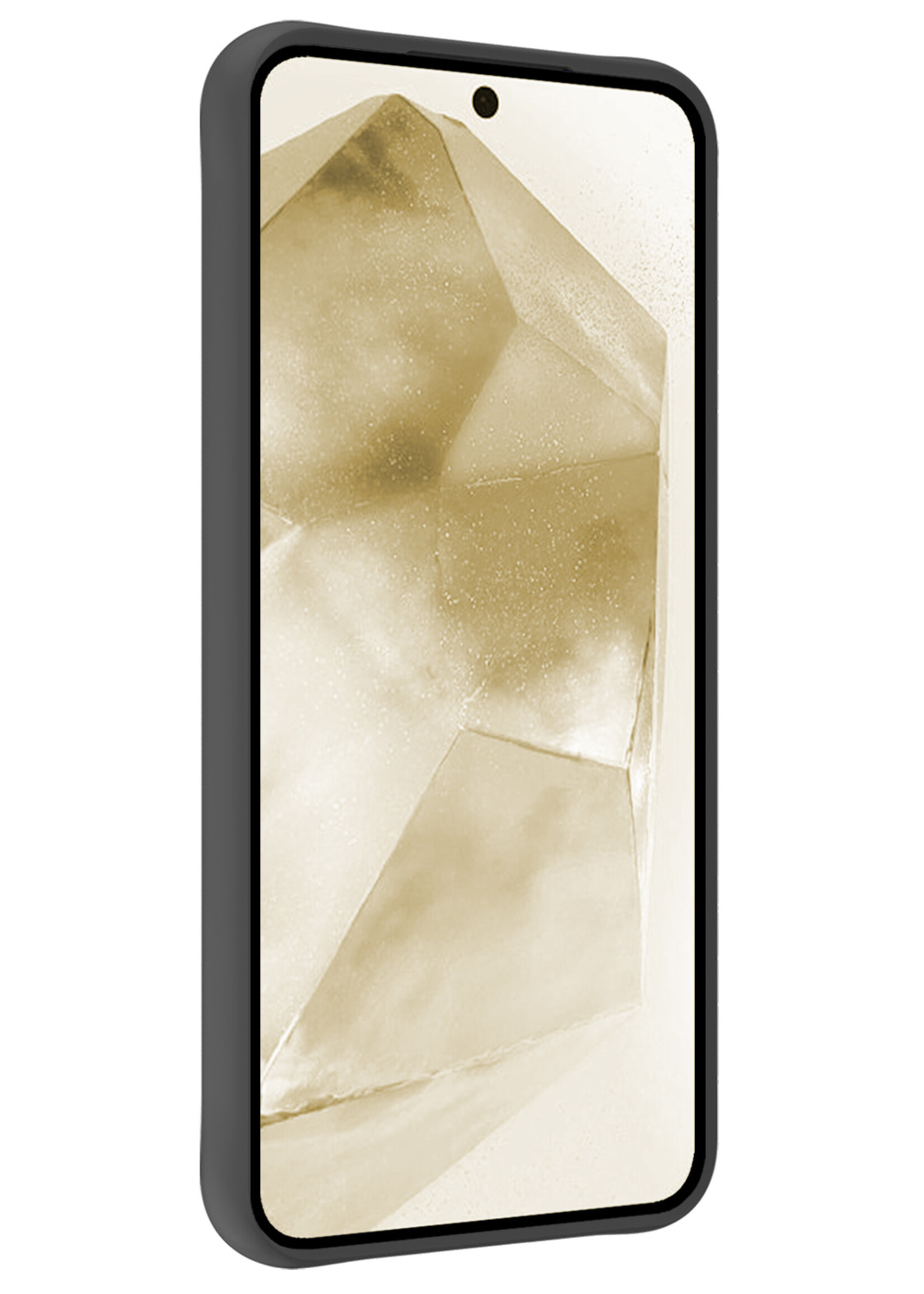 LUQ Hoesje Geschikt voor Samsung A55 Hoesje Siliconen Case Met 2x Screenprotector - Hoes Geschikt voor Samsung Galaxy A55 Hoes Siliconen - Zwart