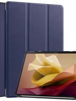 LUQ LUQ Lenovo Tab P12 Hoesje Met Uitsparing Lenovo Pen - Donkerblauw