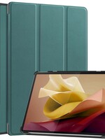 LUQ LUQ Lenovo Tab P12 Hoesje Met Uitsparing Lenovo Pen - Donkergroen