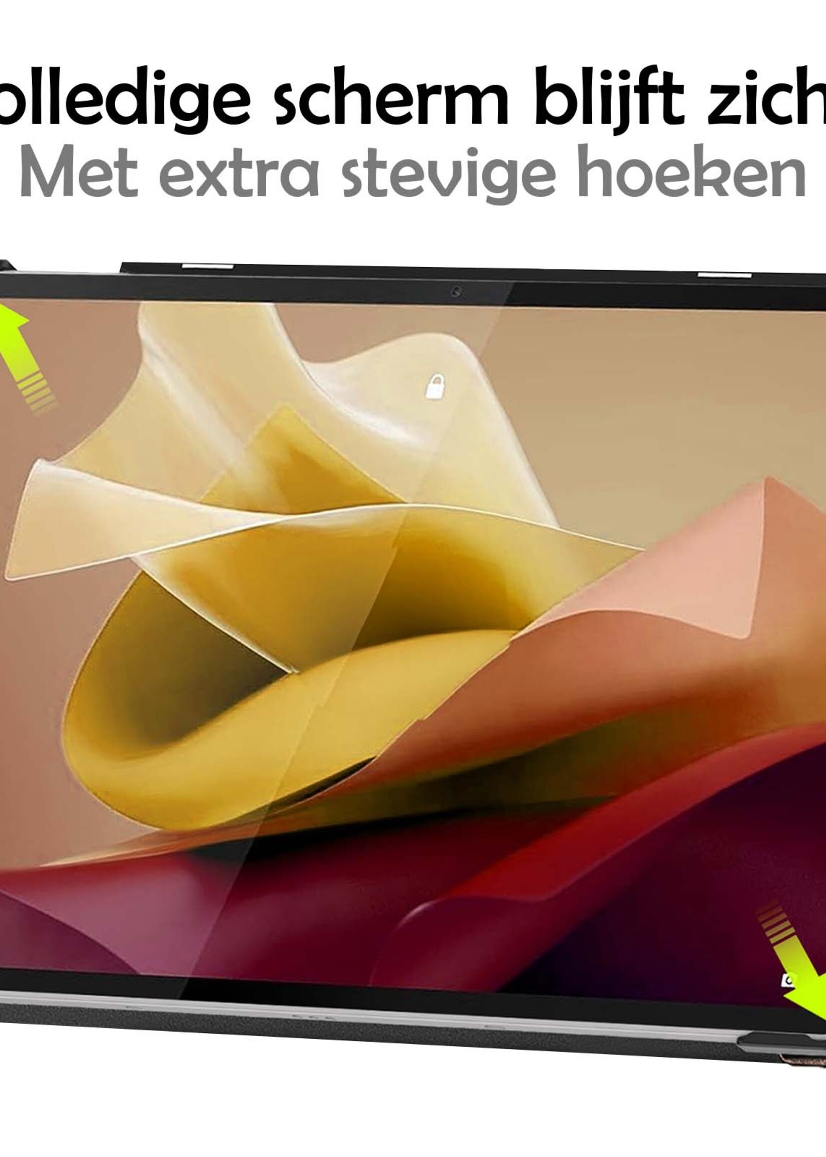 LUQ Hoes Geschikt voor Lenovo Tab P12 Hoes Luxe Hoesje Case Met Uitsparing Geschikt voor Lenovo Pen - Hoesje Geschikt voor Lenovo Tab P12 Hoes Cover - Rosé goud