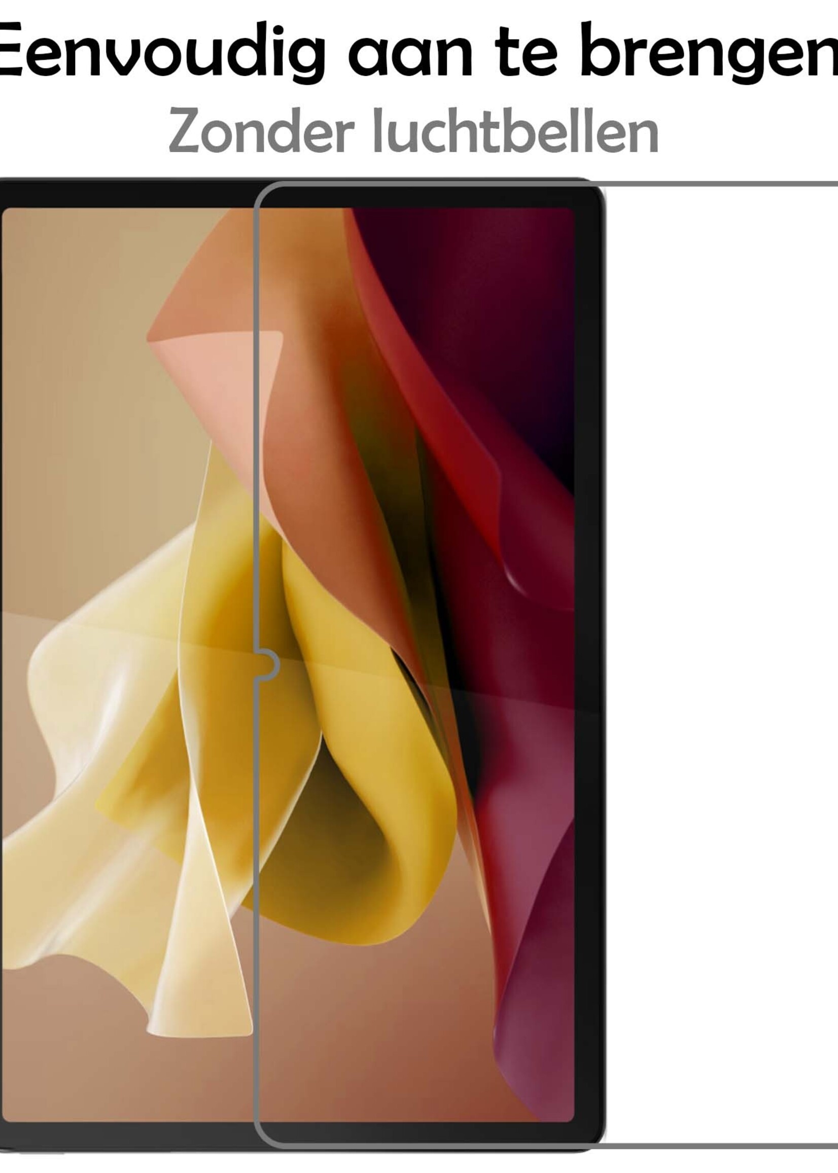 LUQ Hoes Geschikt voor Lenovo Tab P12 Hoes Luxe Hoesje Case Met Uitsparing Geschikt voor Lenovo Pen Met Screenprotector - Hoesje Geschikt voor Lenovo Tab P12 Hoes Cover - Rood