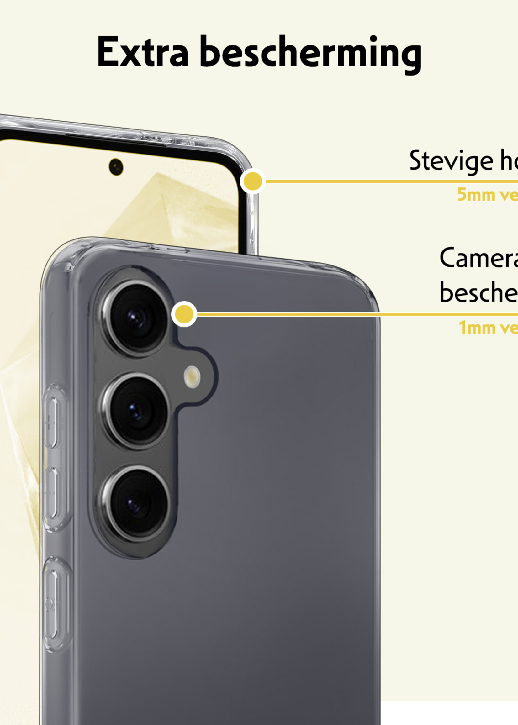 LUQ Hoesje Geschikt voor Samsung A35 Hoesje Siliconen Case - Hoes Geschikt voor Samsung Galaxy A35 5G Hoes Siliconen - Transparant