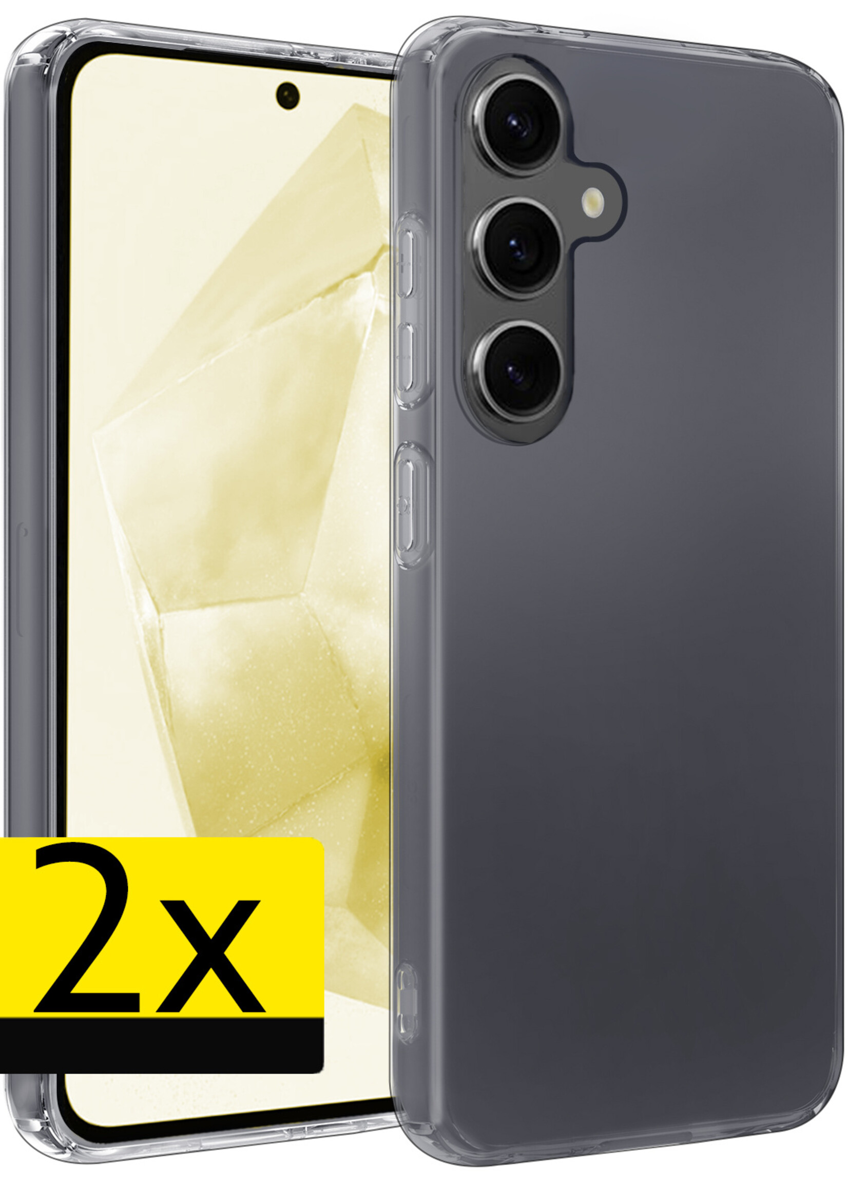 LUQ Hoesje Geschikt voor Samsung A35 Hoesje Siliconen Case - Hoes Geschikt voor Samsung Galaxy A35 5G Hoes Siliconen - Transparant - 2 Stuks