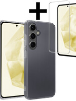 LUQ LUQ Samsung Galaxy A35 Hoesje Siliconen Met Screenprotector - Transparant