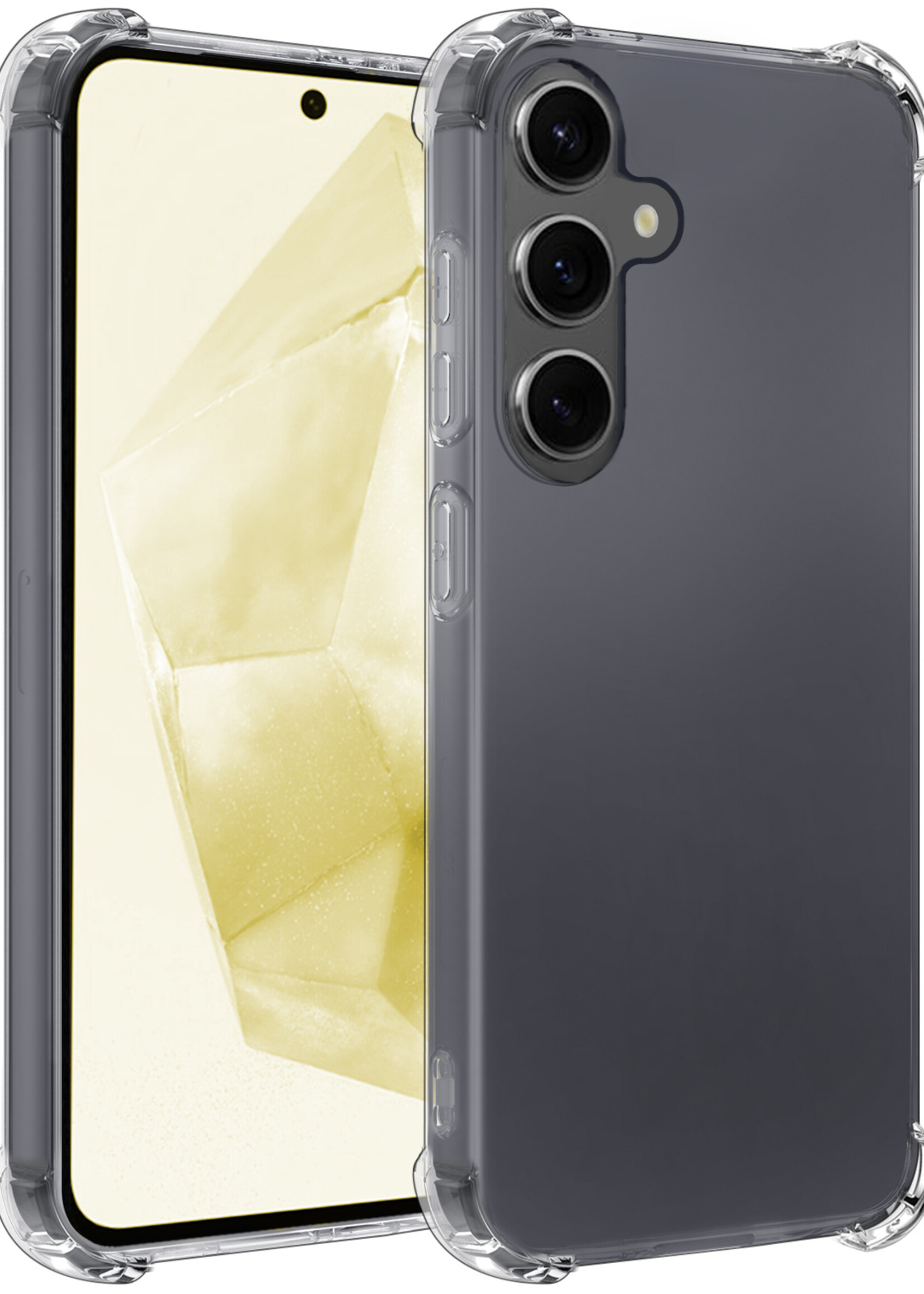 LUQ Hoesje Geschikt voor Samsung A35 Hoesje Shockproof Case Siliconen - Hoes Geschikt voor Samsung Galaxy A35 5G Hoes Cover Siliconen - Transparant