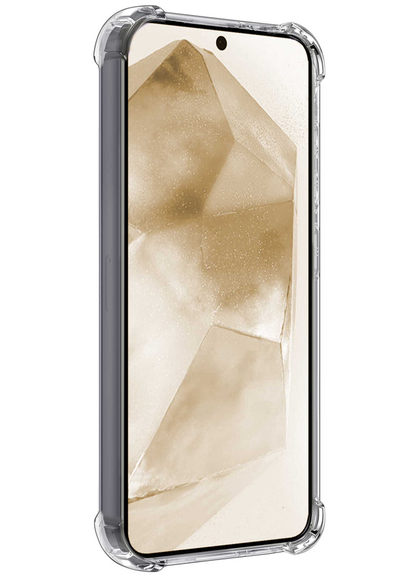 LUQ Hoesje Geschikt voor Samsung A55 Hoesje Case Pashouder Cover Siliconen - Hoes Geschikt voor Samsung Galaxy A55 Hoesje Met Kaarthouder - Transparant