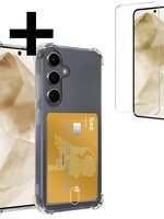 LUQ LUQ Samsung Galaxy A55 Hoesje Pashouder Met Screenprotector