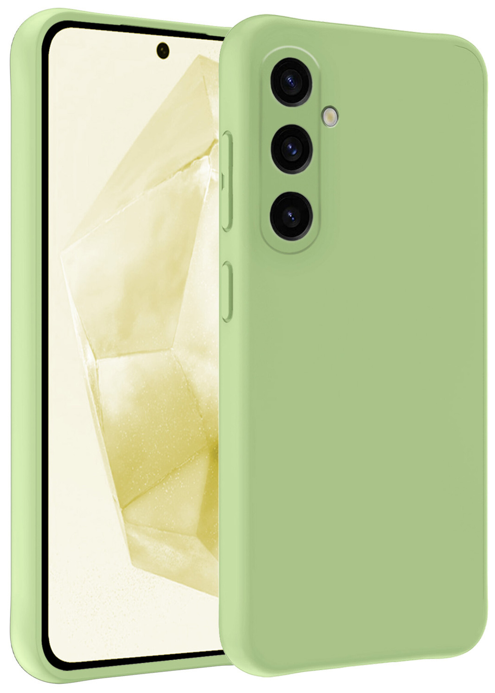 LUQ Hoesje Geschikt voor Samsung A35 Hoesje Siliconen Case - Hoes Geschikt voor Samsung Galaxy A35 5G Hoes Siliconen - Groen