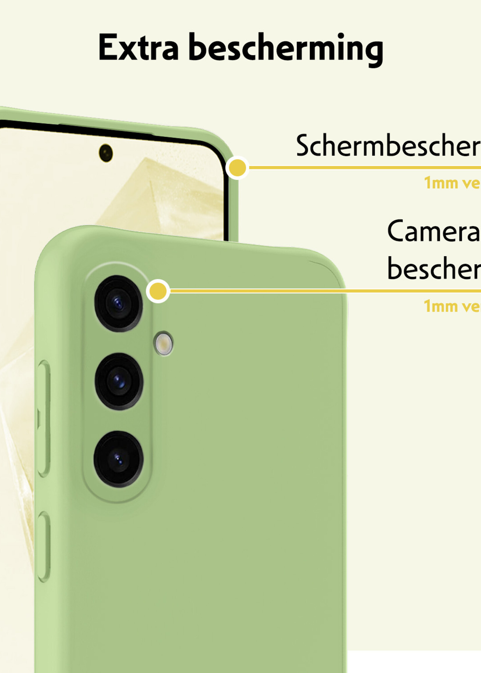 LUQ Hoesje Geschikt voor Samsung A35 Hoesje Siliconen Case - Hoes Geschikt voor Samsung Galaxy A35 5G Hoes Siliconen - Groen