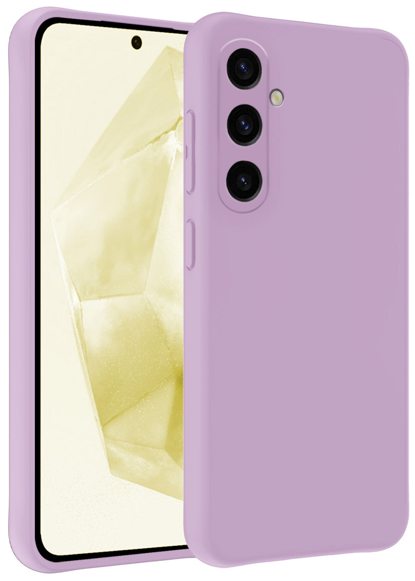 LUQ Hoesje Geschikt voor Samsung A35 Hoesje Siliconen Case - Hoes Geschikt voor Samsung Galaxy A35 5G Hoes Siliconen - Lila