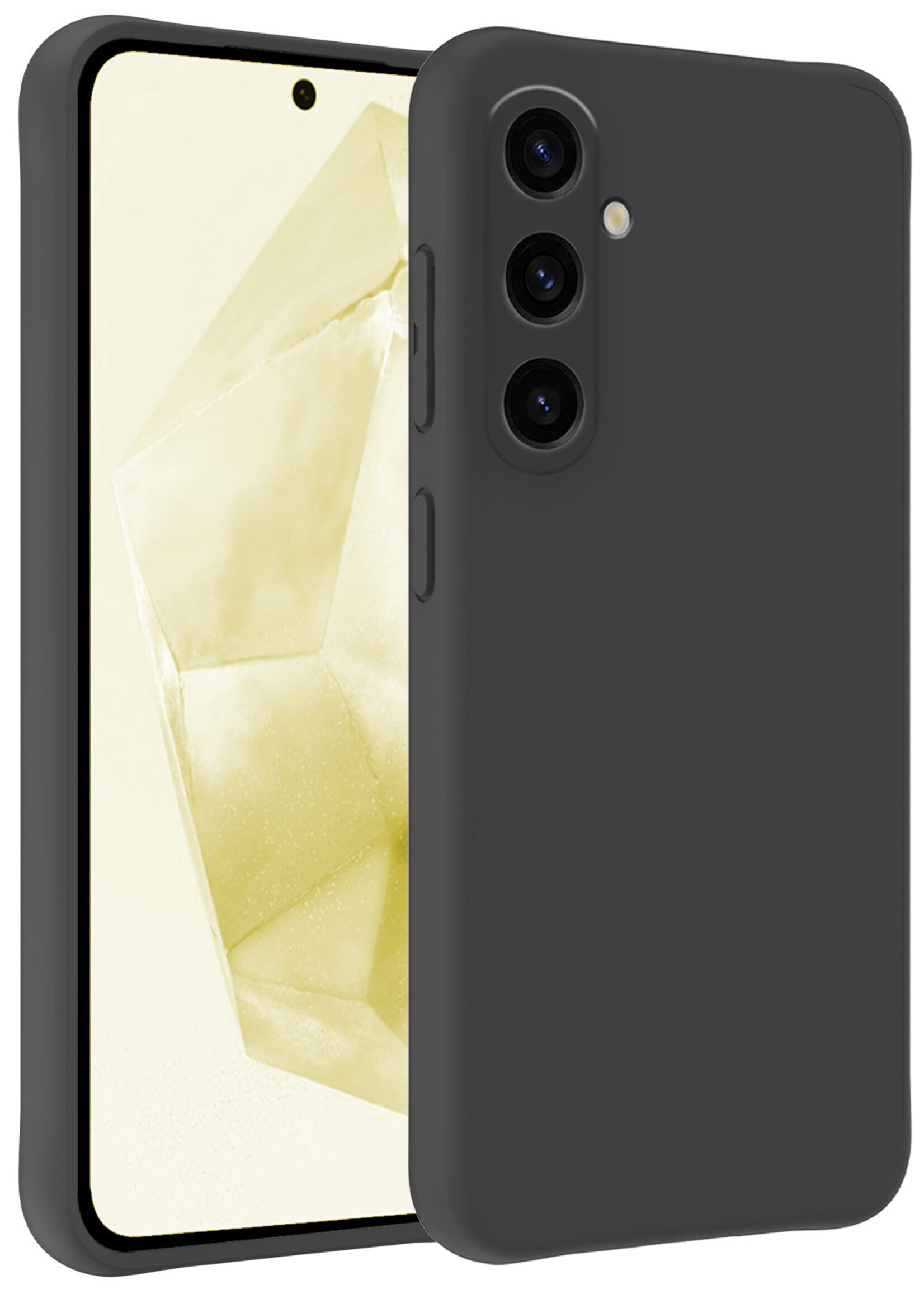 LUQ Hoesje Geschikt voor Samsung A35 Hoesje Siliconen Case - Hoes Geschikt voor Samsung Galaxy A35 5G Hoes Siliconen - Zwart