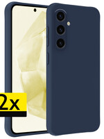 LUQ LUQ Samsung Galaxy A35 Hoesje Siliconen - Donkerblauw - 2 PACK
