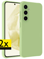 LUQ LUQ Samsung Galaxy A35 Hoesje Siliconen - Groen - 2 PACK