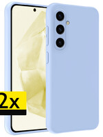 LUQ LUQ Samsung Galaxy A35 Hoesje Siliconen - Lichtblauw - 2 PACK