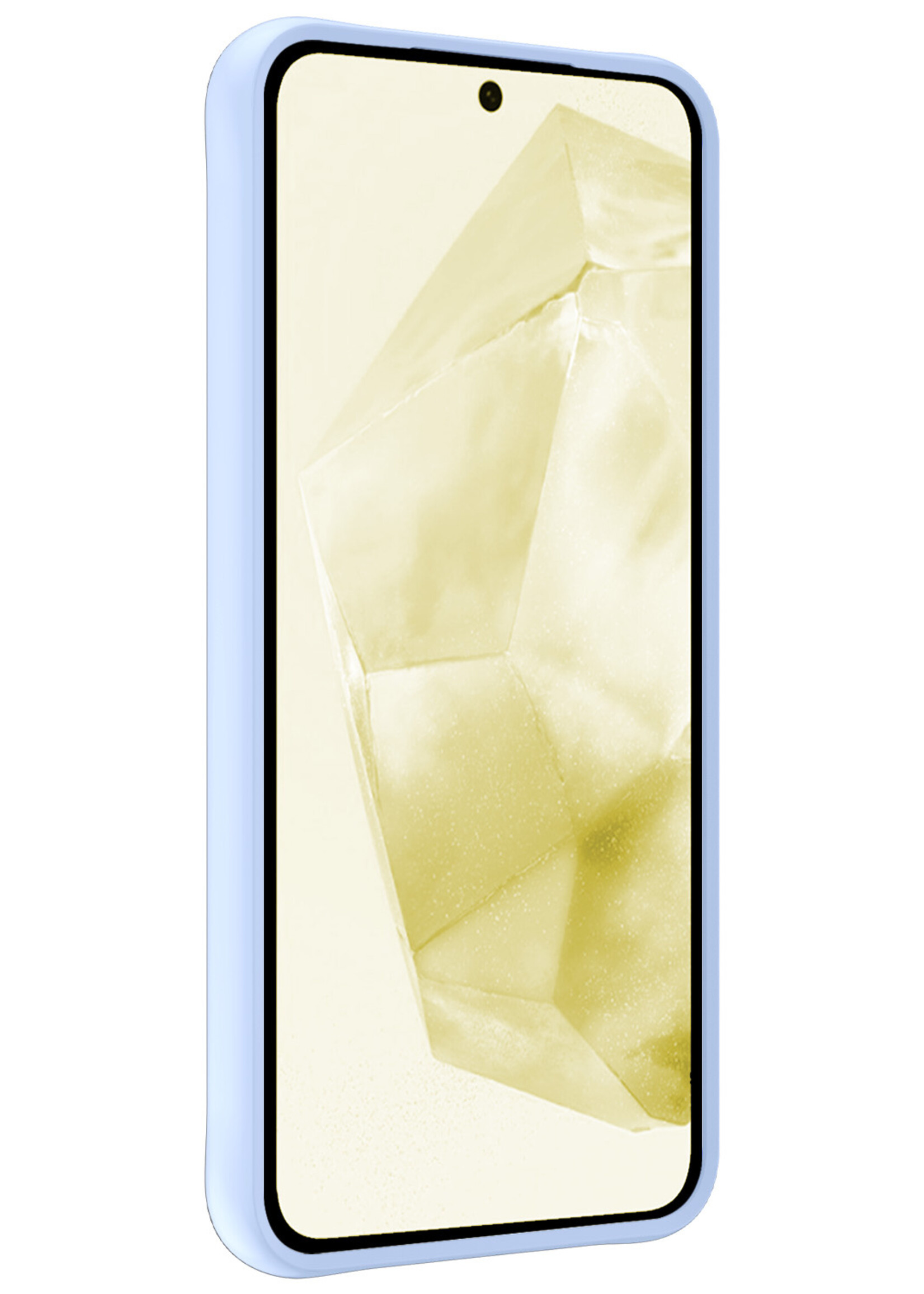 LUQ Hoesje Geschikt voor Samsung A35 Hoesje Siliconen Case - Hoes Geschikt voor Samsung Galaxy A35 5G Hoes Siliconen - Lichtblauw - 2 Stuks