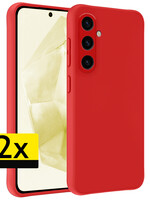 LUQ LUQ Samsung Galaxy A35 Hoesje Siliconen - Rood - 2 PACK