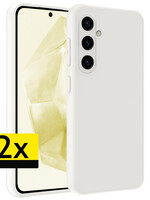 LUQ LUQ Samsung Galaxy A35 Hoesje Siliconen - Wit - 2 PACK