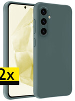 LUQ LUQ Samsung Galaxy A35 Hoesje Siliconen - Donkergroen - 2 PACK