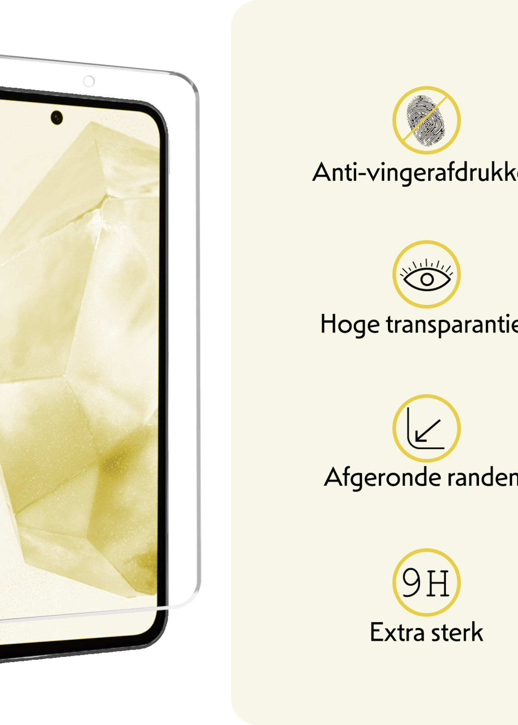 LUQ Hoesje Geschikt voor Samsung A35 Hoesje Siliconen Case Met Screenprotector - Hoes Geschikt voor Samsung Galaxy A35 5G Hoes Siliconen - Lichtblauw