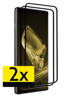 LUQ LUQ OnePlus 12 Screenprotector Glas Full Cover 2D - 2 PACK