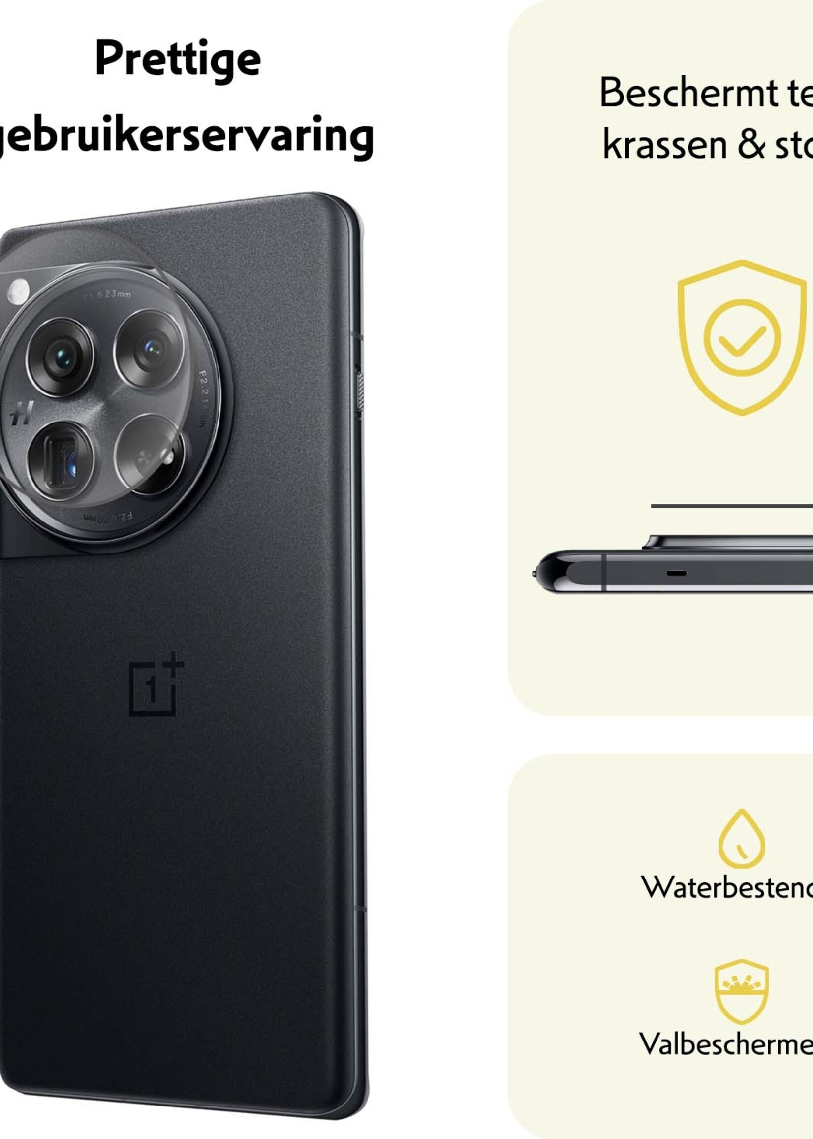 LUQ Screenprotector Geschikt voor OnePlus 12 Camera Screenprotector Tempered Glass - Screenprotector Geschikt voor OnePlus 12 Screenprotector Camera Screenprotector