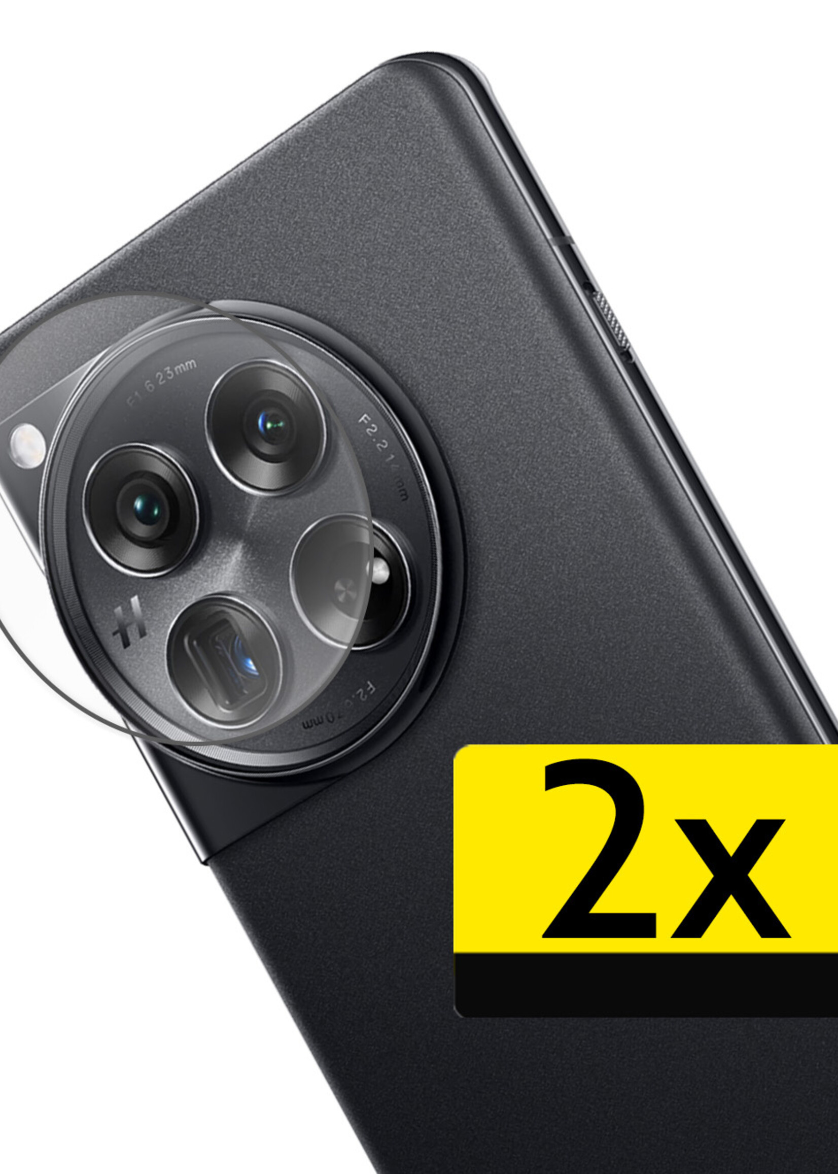LUQ Screenprotector Geschikt voor OnePlus 12 Camera Screenprotector Tempered Glass - Screenprotector Geschikt voor OnePlus 12 Screenprotector Camera Screenprotector - 2 Stuks