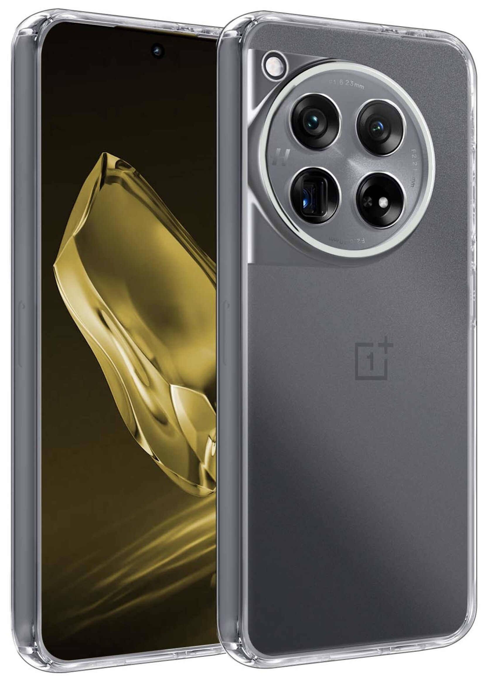 LUQ Hoesje Geschikt voor OnePlus 12 Hoesje Siliconen Case - Hoes Geschikt voor OnePlus 12 Hoes Siliconen - Transparant