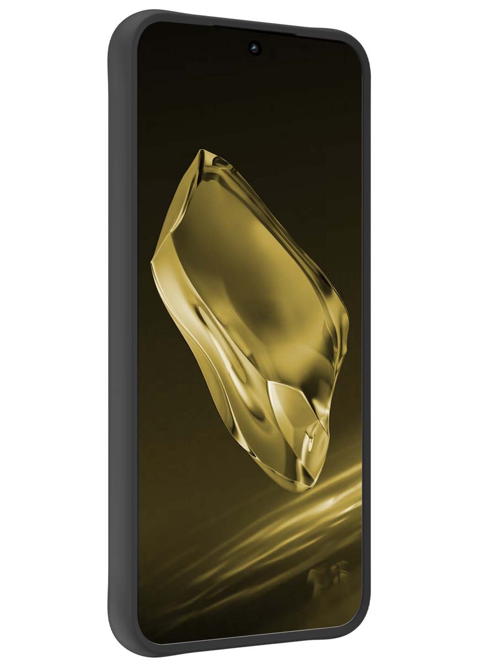 LUQ Hoesje Geschikt voor OnePlus 12 Hoesje Siliconen Case Met Screenprotector - Hoes Geschikt voor OnePlus 12 Hoes Siliconen - Zwart