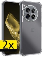 LUQ LUQ OnePlus 12 Hoesje Shockproof - Transparant - 2 PACK