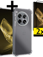 LUQ LUQ OnePlus 12 Hoesje Shockproof Met 2x Screenprotector