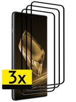 LUQ LUQ OnePlus 12R Screenprotector Glas Full Cover 2D - 3 PACK
