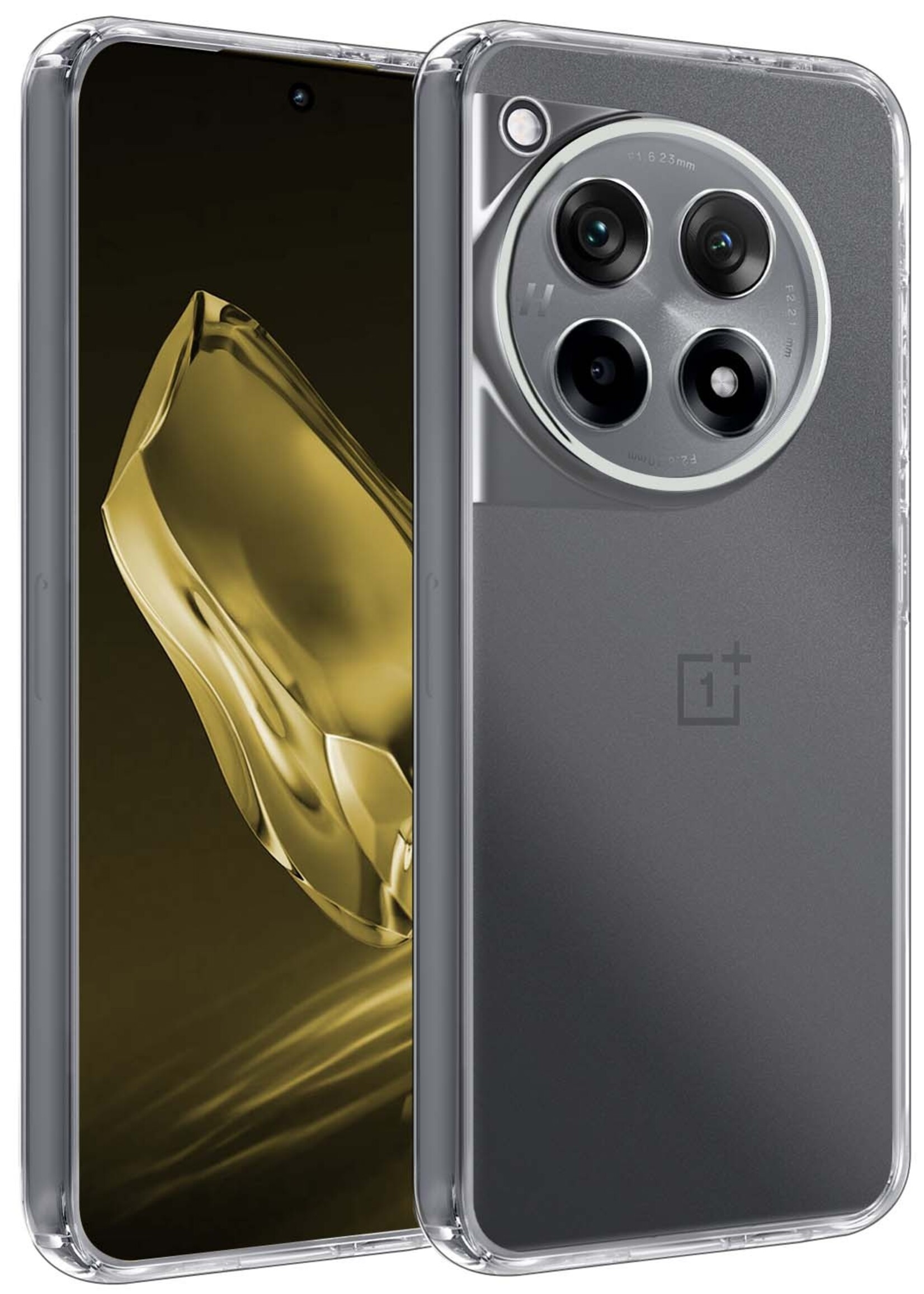 LUQ Hoesje Geschikt voor OnePlus 12R Hoesje Siliconen Case - Hoes Geschikt voor OnePlus 12R Hoes Siliconen - Transparant