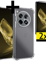 LUQ LUQ OnePlus 12R Hoesje Shockproof Met 2x Screenprotector