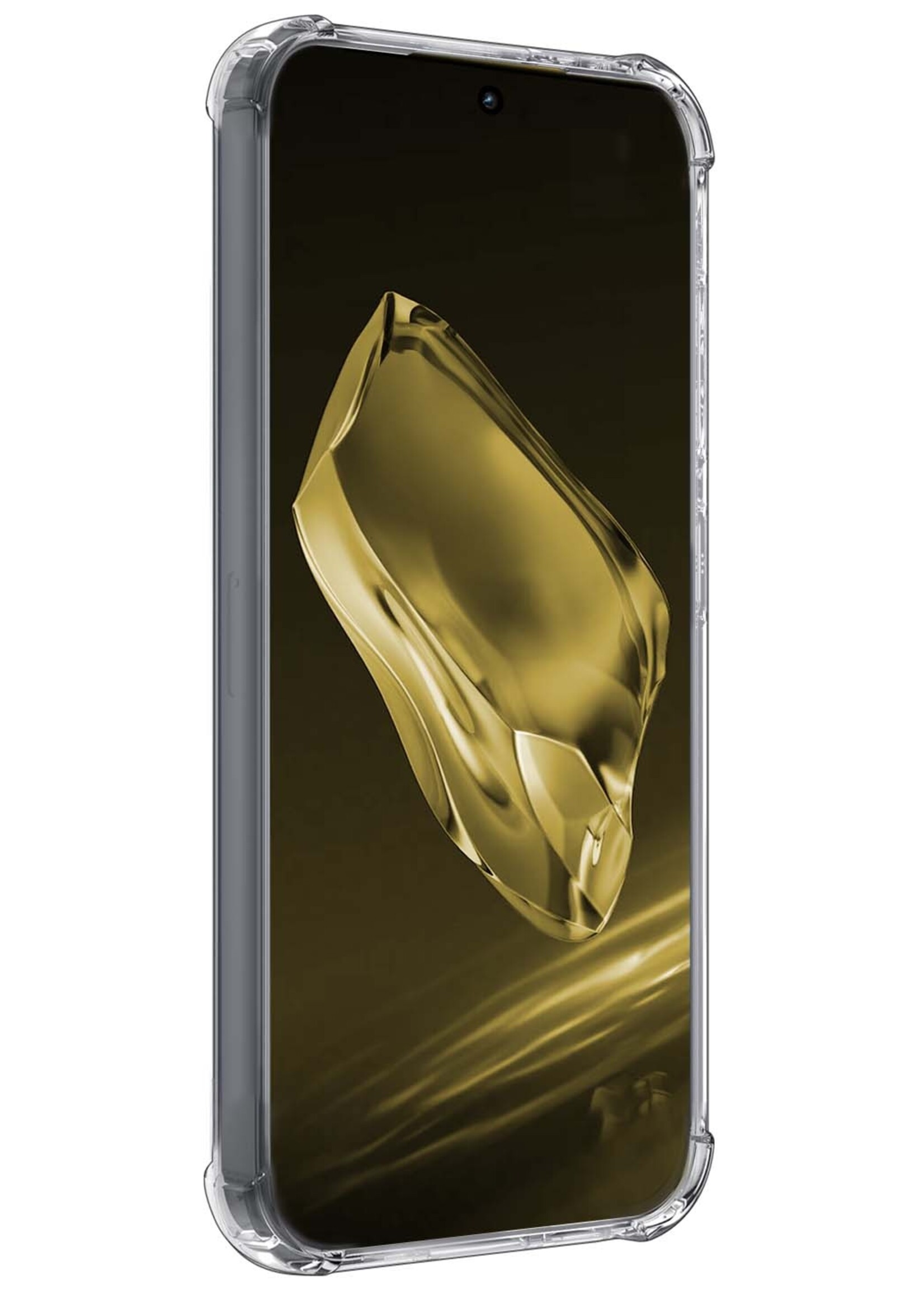 LUQ Hoesje Geschikt voor OnePlus 12R Hoesje Shockproof Case Siliconen Met 2x Screenprotector - Hoes Geschikt voor OnePlus 12R Hoes Cover Siliconen - Transparant